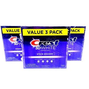 Crest 3D White Stain Eraser Toothpaste Mint 3.1 oz Lot of 9 Tubes